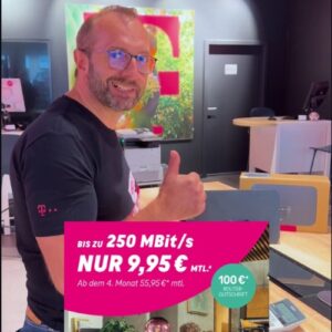 Vorschaubild zu einem Video über ein Telekom Internetangebot mit bis zu 250 MBit/s, Router-Gutschrift, Festnetz, WLAN und persönlicher Beratung in Homburg, Homburg-Einöd im Globusmarkt und im Telekomshop St. Ingbert