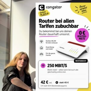Vorschaubild zu einem Video über Congstar Zuhause Internet, zubuchbaren Router, WLAN, Highspeed-Internet und persönliche Beratung zu Congstar Tarifen in Homburg, Homburg-Einöd im Globusmarkt und St. Ingbert